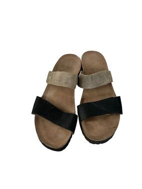 Naot Double Strap Sandals 38 7 Leather Comfort Walking Minimalist Slides